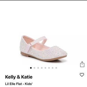 Kelly & Katie Girls' Light Pink Sparkle Mary Jane Flats